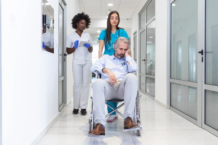 Acompanhante de idosos em hospitais